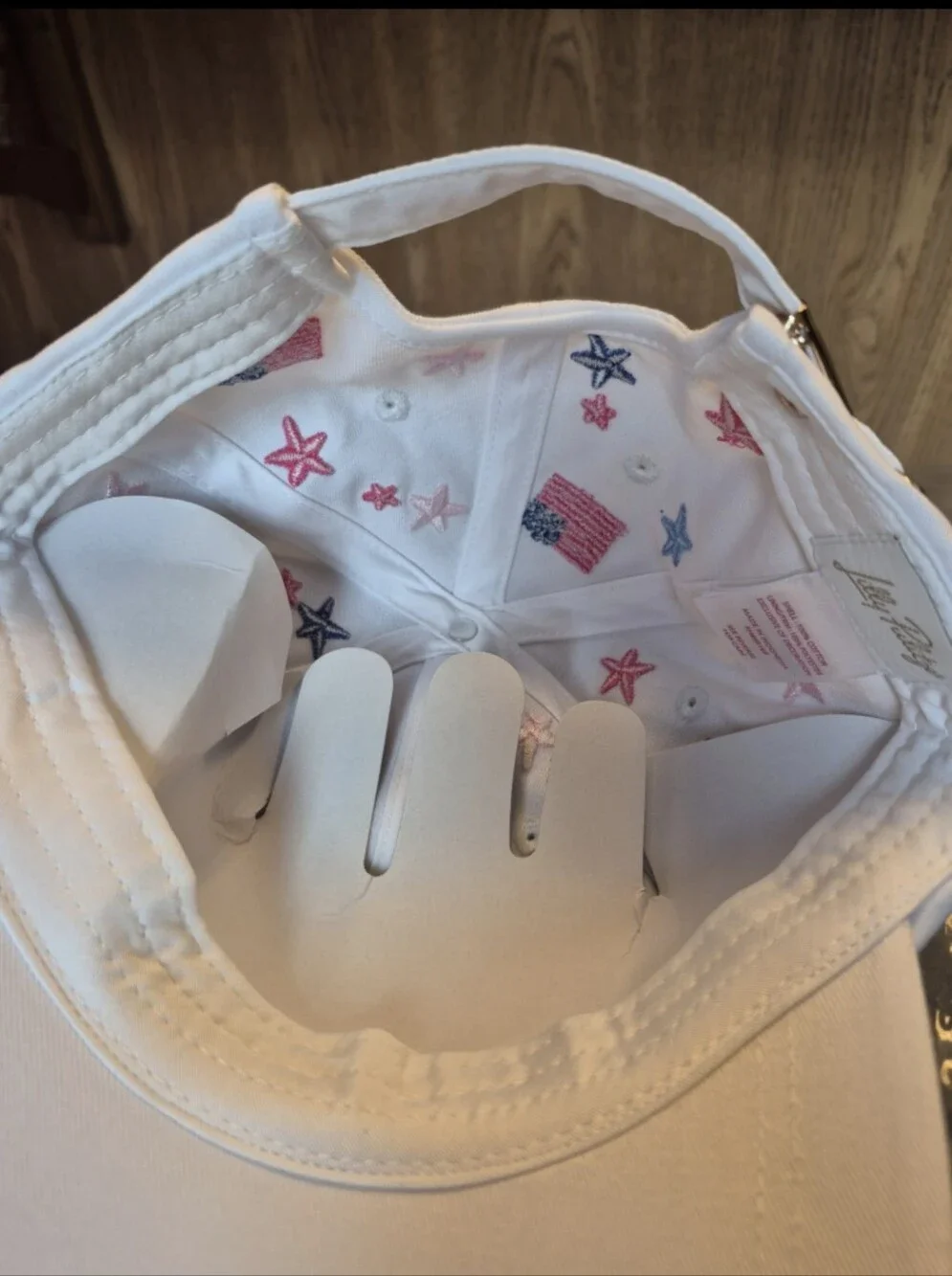 Lilly Pulitzer Resort White Embroidered Stars & Stripes Baseball Cap